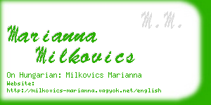 marianna milkovics business card